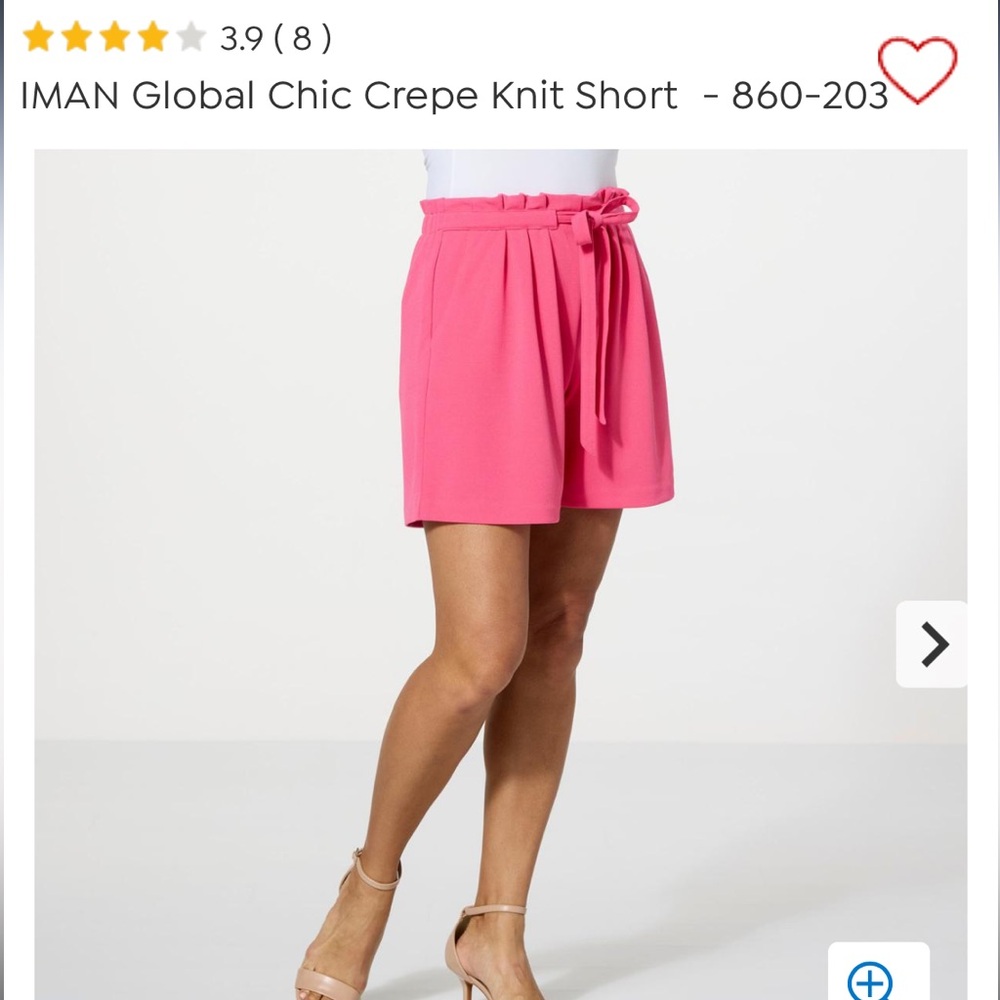 IMAN crepe tie shorts